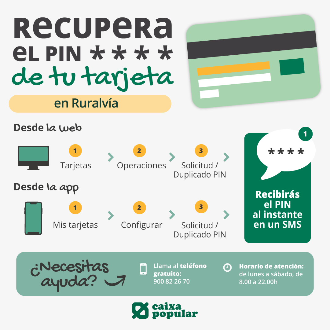 Cómo recuperar PIN de tu tarjeta con Ruralvía: soluciones inmediatas | Blog de Caixa
